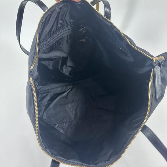 VERSACE La Medusa Nylon Leather Straps Black Tote Shoulder Bag NWT $1,290 - Picture 7 of 10
